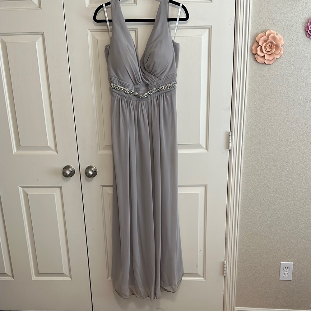 Elegant Gray Evening Dress